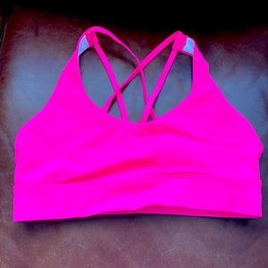 Hot pink strappy Zyia bra - large